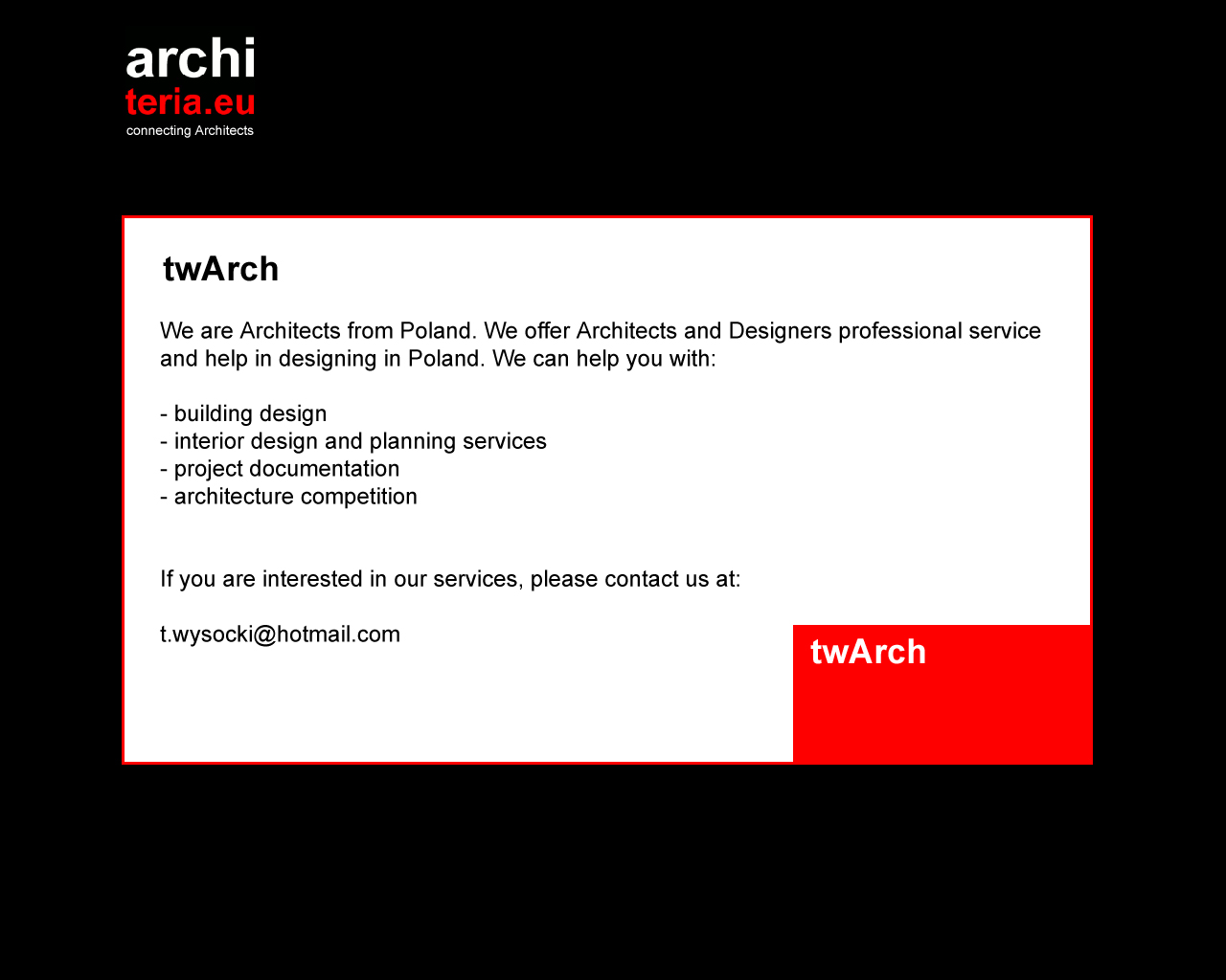 Professional architectural services in Poland.